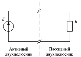 Элеком37. Активный и пассивный двухполюсники в электрической цепи.